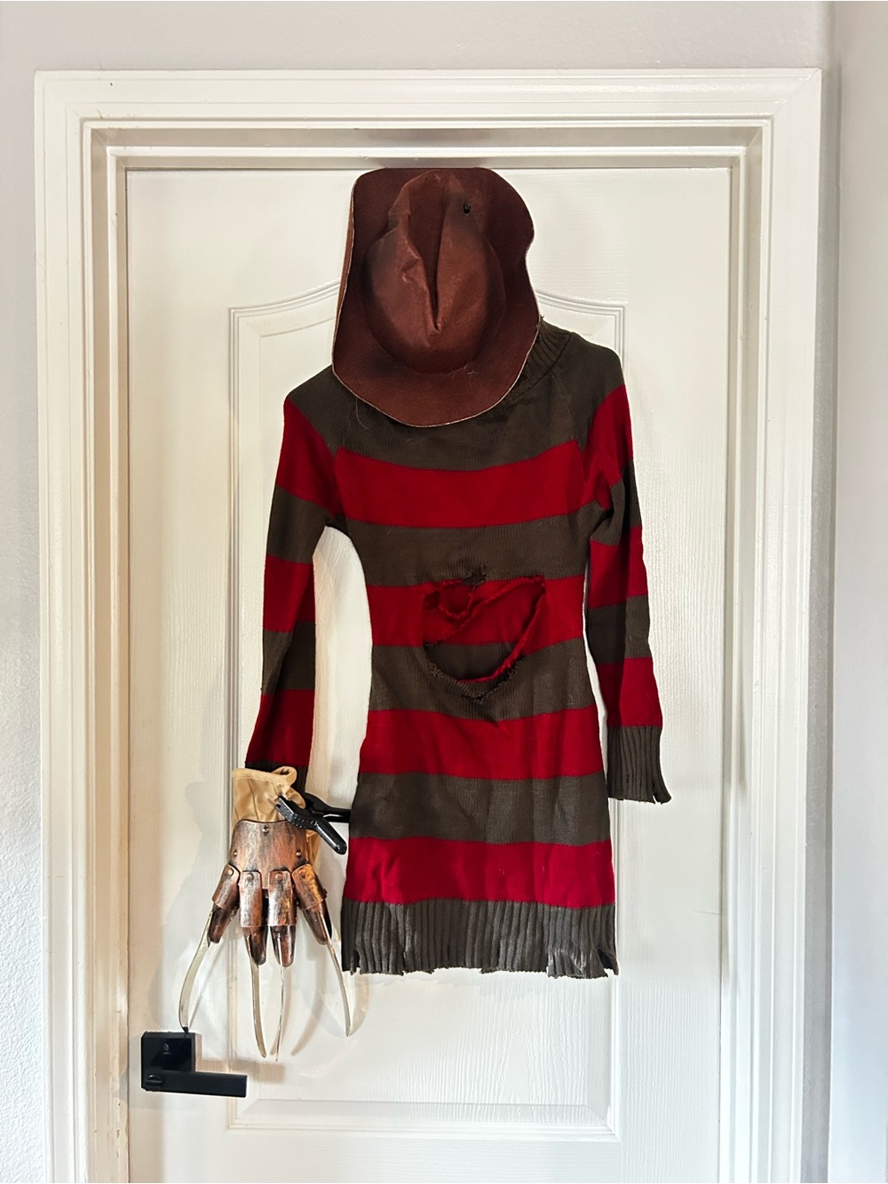 Woman’s Freddy Kruger Halloween costume dress